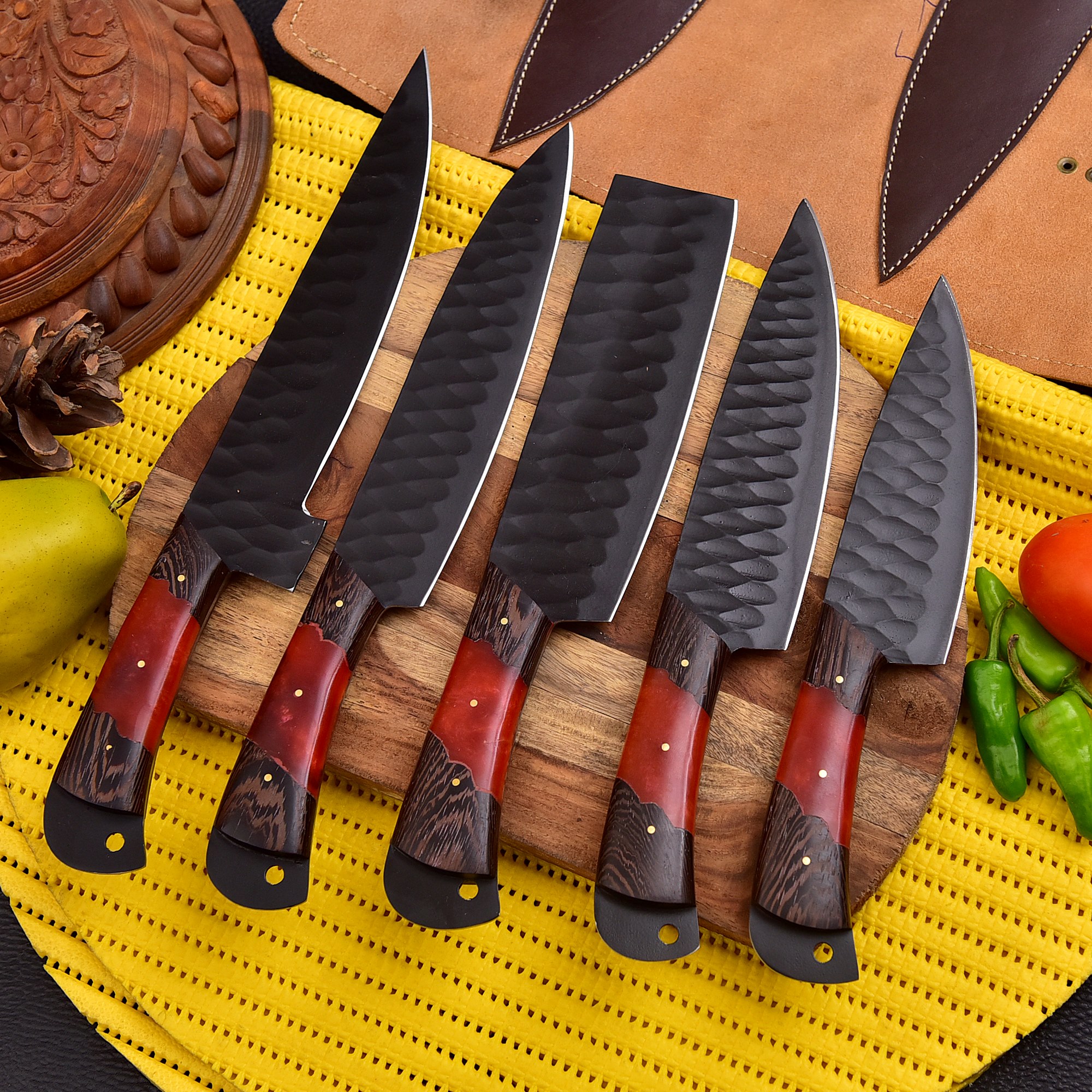https://edcdamascus.com/wp-content/uploads/2023/04/chef-knife-set-red-2.jpg