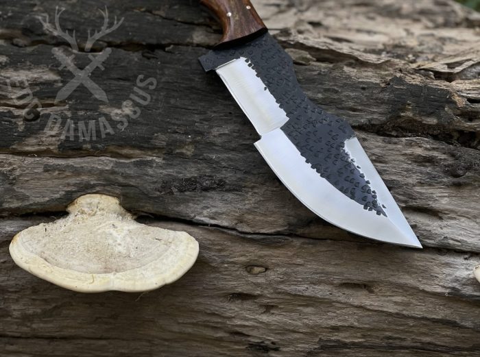 Hand Forged High Carbon Steel Hunting Knife Rose Wood Handle